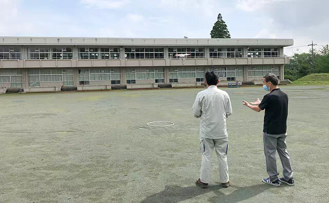 長南東小学校スタジオ　屋外練習