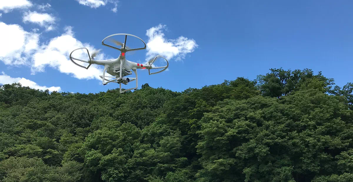 越後屋ドローンスクール ドローン飛行の様子